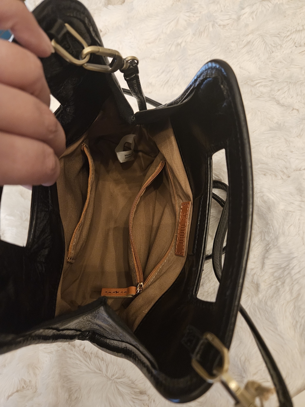 HOBO☆Black Leather Ace Crossbody Bag - NWT - Picture 5 of 8